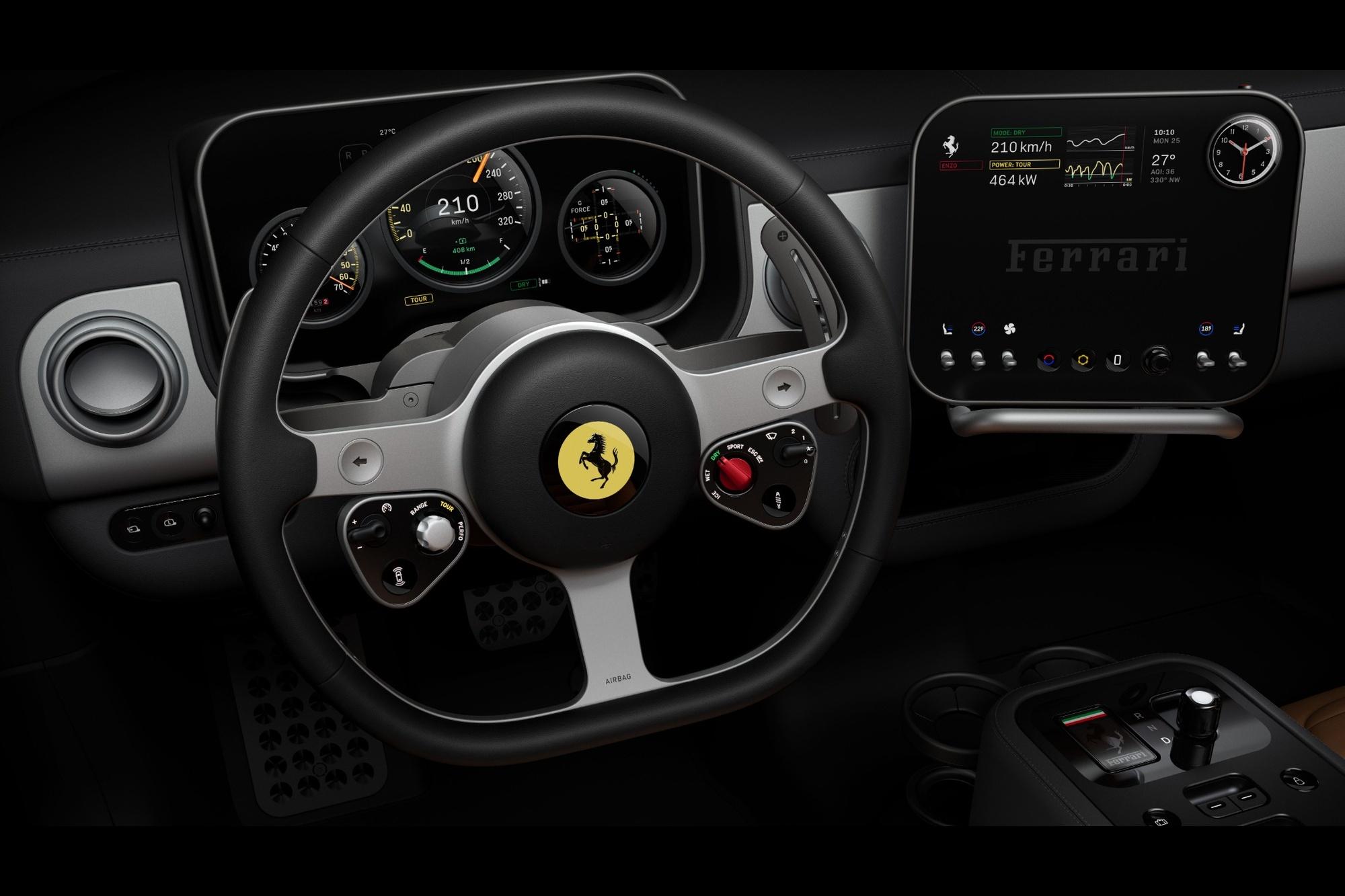 Η Ferrari αποκαλύπτει το όνομα και το εσωτερικό του πρώτου της ηλεκτρικού μοντέλου 